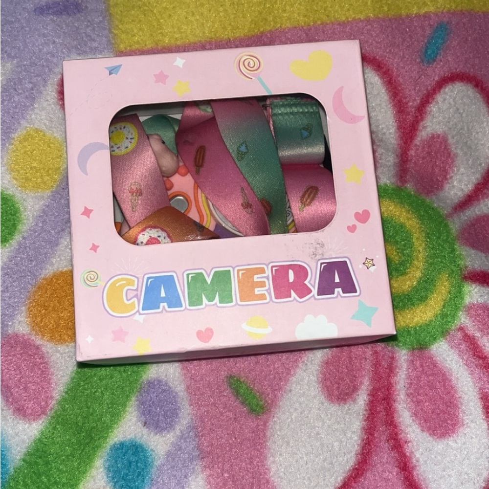 Colorful Camera Toy with Pink Box